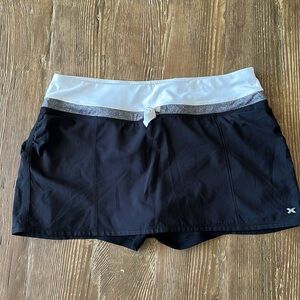 Xersion Swim Skirt Skort size large black/white/gray tennis golf pickleball